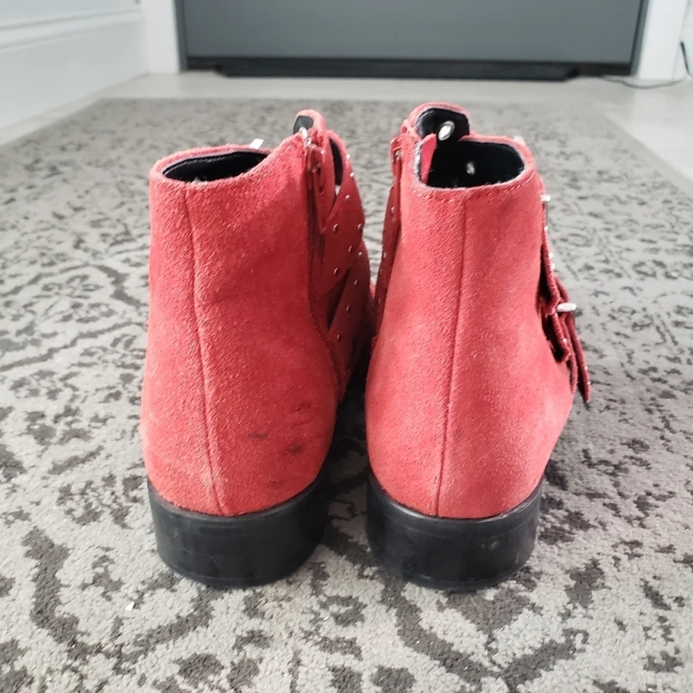 Topshop Krown Suede Leather Triple Buck boots